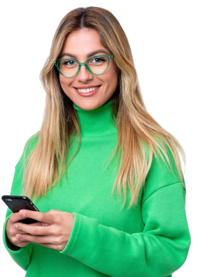 Mulher com smartphone